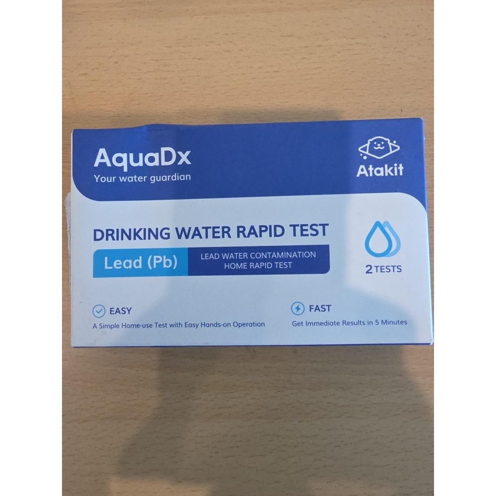 Aquadx 2 Lead in Drinking Water Test Kit,Water Test Kit Testing for Lead in City